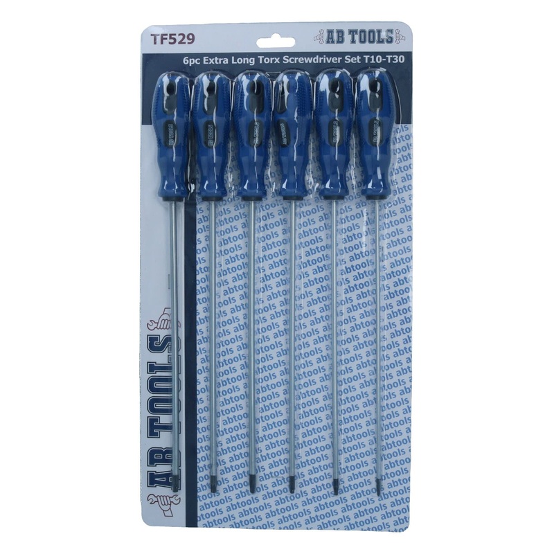 Compare ab tools extra long torx star screwdriver set t10  t30 screwdrivers length 250mm 6pc products from over 25,000 stores
