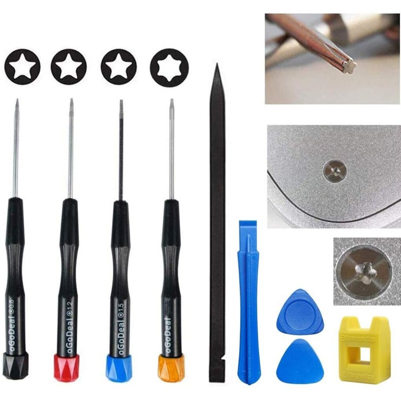 Compare ogodeal precision pentalobe screwdriver set p2 p5 p6 5-point 5-star 0.8 mm,1.2 mm&1.5 mm 3pcs pentalobe screwdriver bits or ts1 ts4 ts5 for iphone macbook pro size 4 products from over 25,000 stores