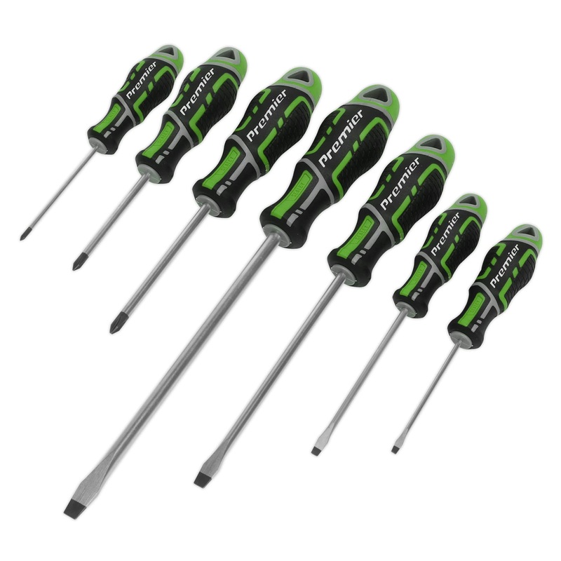 Compare b&q sealey screwdriver set with hanging holes 7 pieces gripmax hi-vis ak4325hv green products from over 25,000 stores