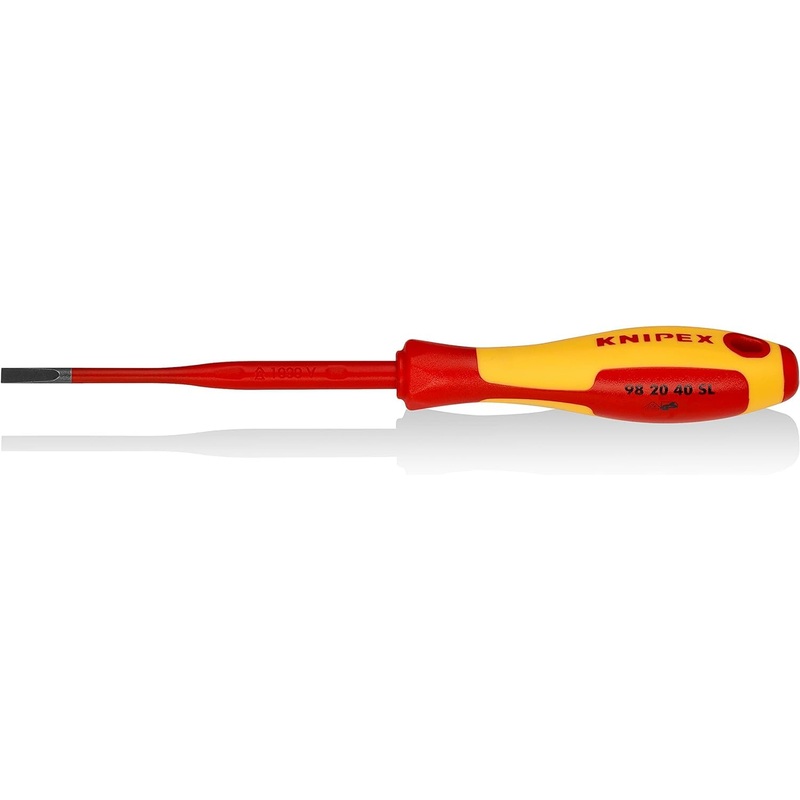 Compare knipex 982040sl vde slim slotted screwdriver 1000v 4.0mm x 202mm products from over 25,000 stores