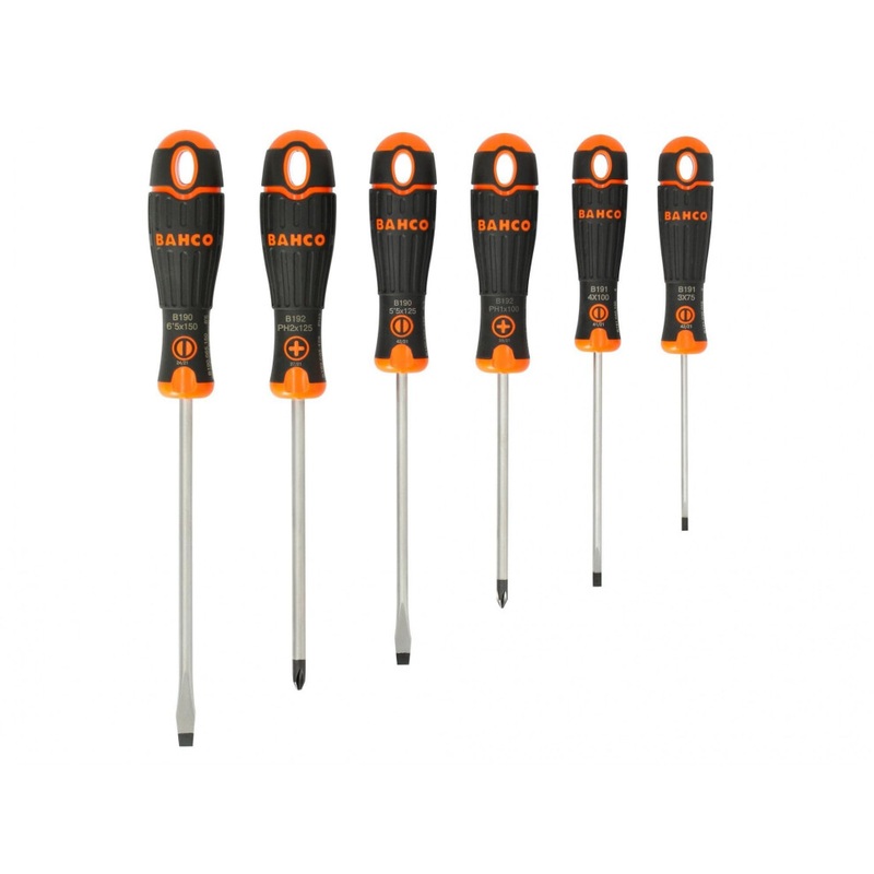 Compare b&q bahco b219.006 bahcofit screwdriver set, 6 piece multi colour (one size) black products from over 25,000 stores