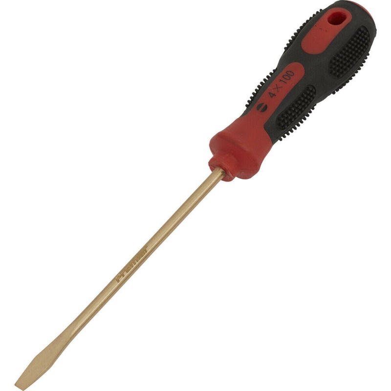 Compare loops x 100mm slotted screwdriver – non-sparking – soft grip handle – die forged size 4 products from over 25,000 stores