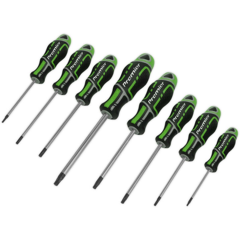 Compare b&q 8 pack premium soft grip screwdriver set with trx star security – versatile sizes in green products from over 25,000 stores