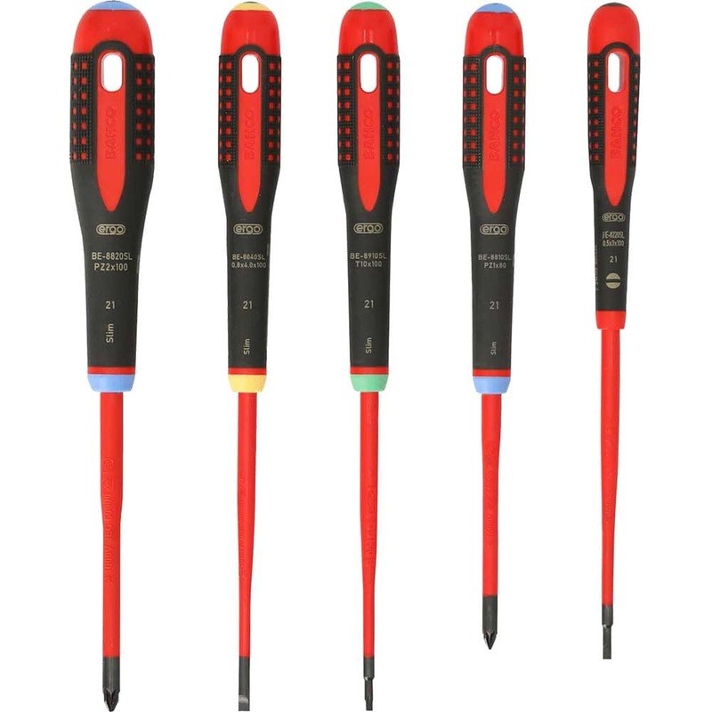 Compare bahco be-9872sl ergo vde insulated screwdriver set, 5 piece bah9872sl black – mpn: be-9872sl – zoro products from over 25,000 stores