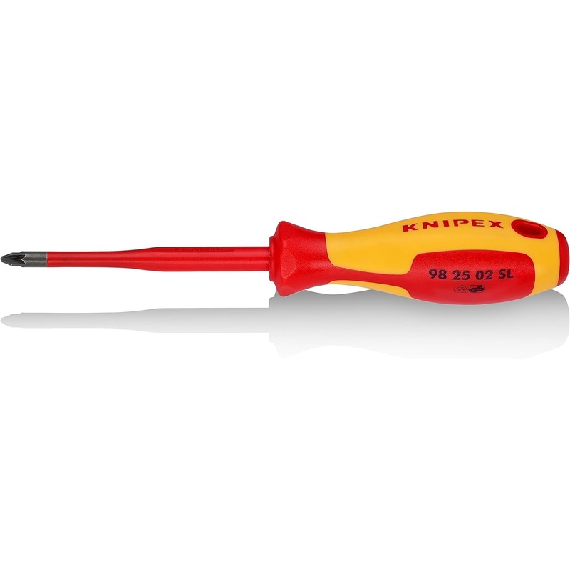 Compare new knipex screwdriver for cross recessed screws pozidriv burnished, insulating multi-component handle, vde-tested 187 mm 98 01 size 25 products from over 25,000 stores