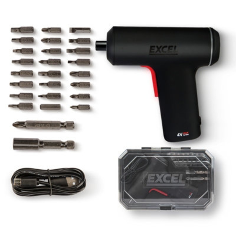 Compare excel tools light/dark excel cordless electric screwdriver with piece 25mm bit set with plastic storage box size 24 products from over 25,000 stores