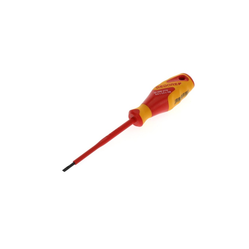 Compare gedore red/yellow vde screwdriver slotted, screwdriver 1000 v insulated, electric, length 185 mm, tool, vde 2170, steel size 3.5 products from over 25,000 stores