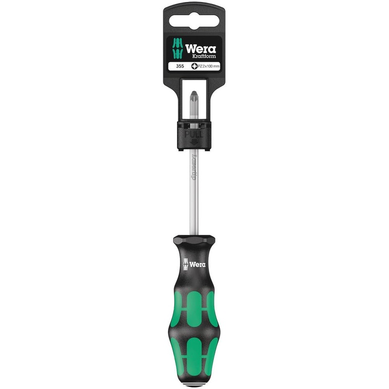 Compare wera kraftform 355 screwdriver pozidriv tip pz2 x 100mm wer009315 size 2 products from over 25,000 stores