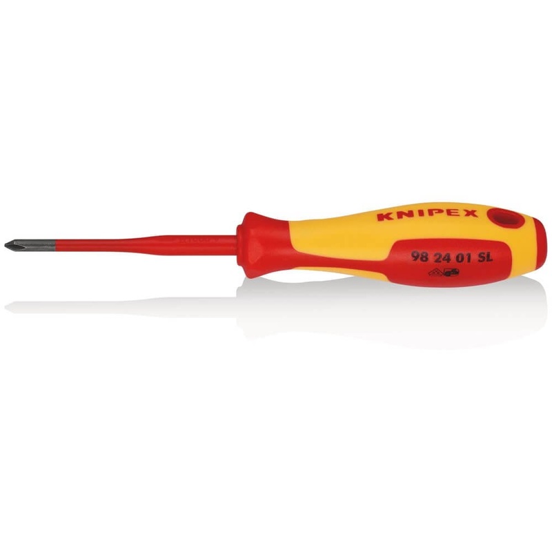 Compare knipex 98 24 01 sl vde insulated phillips screwdriver, ph1 x 80mm – slim 72452 products from over 25,000 stores