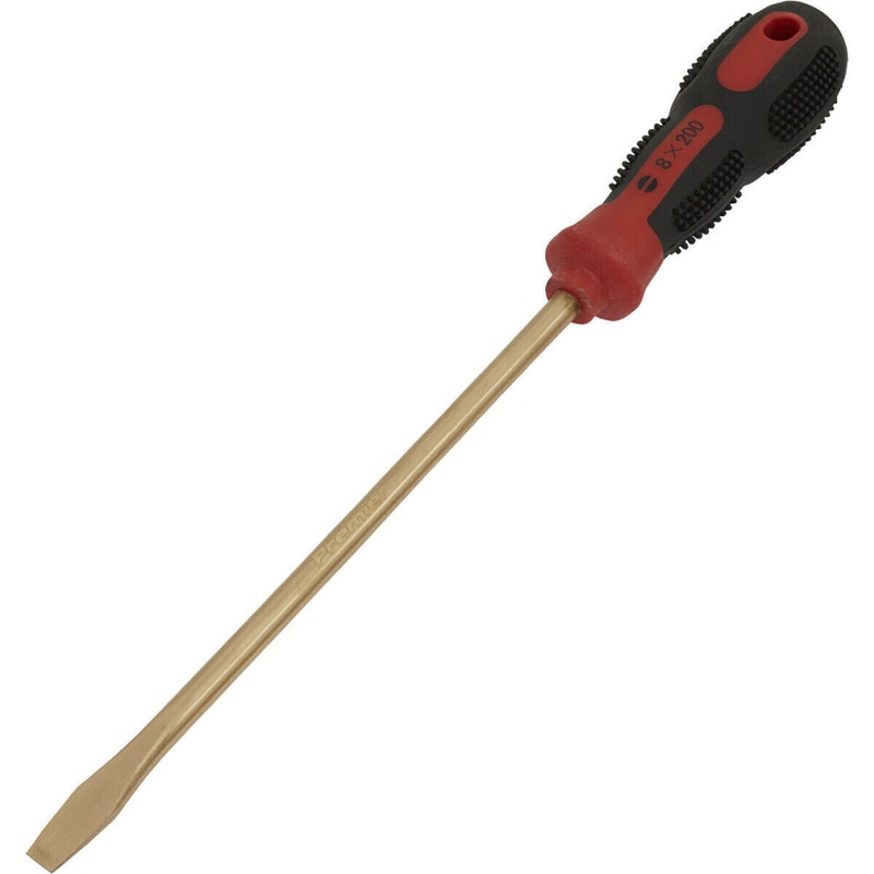 Compare loops unisex multi 8 x 200mm slotted screwdriver – non-sparking – soft grip handle – die forged products from over 25,000 stores