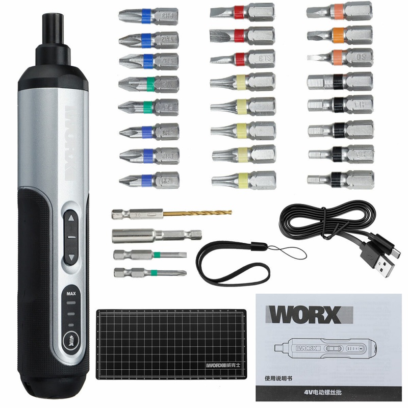 Compare worx wx240.1 3.6v 250rpm mini electric screwdriver hosehold diy screw driver tool handle with 26pcs bit size 26 products from over 25,000 stores