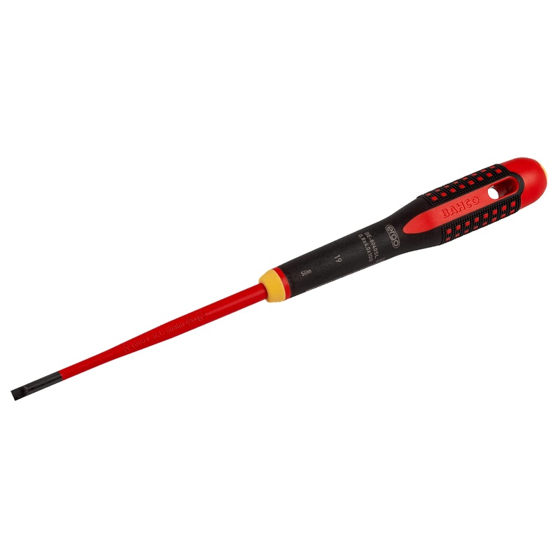 Compare bahco ergo slim vde insulated slotted screwdriver 6.5 x 150mm be-8255sl extra large products from over 25,000 stores