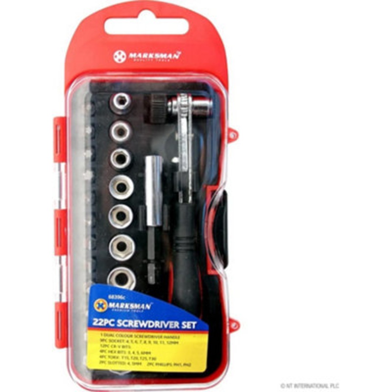 Compare marksman 22pc metric ratchet set drive star torx pozi hex screwdriver set 1/4 inch products from over 25,000 stores