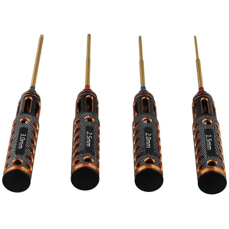 Compare new 4pcs/set titanium plating 1.5mm/2mm/2.5mm/3mm hexagon screwdriver screw driver tool for rc model car boat airplane products from over 25,000 stores