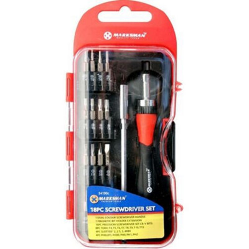 Compare b&q 18pc ratchet precision screwdriver bit set slotted phillips torx magnetic size 18 products from over 25,000 stores