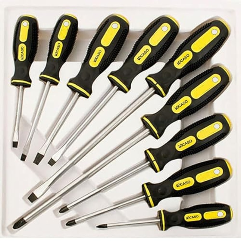 Compare maxperkx yellow and black pieces flat & insulated heavy duty magnetic screwdriver set comfort grip philips flat slotted grip tools repear kit bits size 9 products from over 25,000 stores