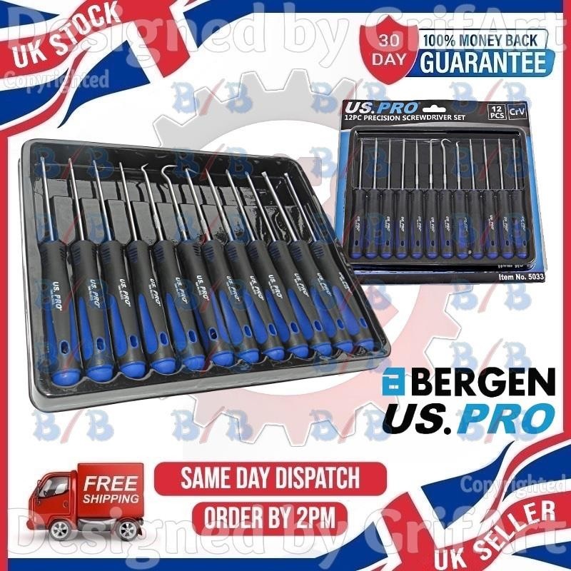 Compare uspro 12pc precision screwdriver set hook pick torx philips slotted flat head products from over 25,000 stores