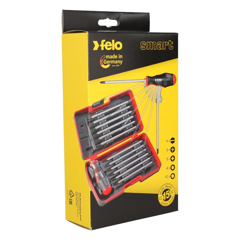 Compare felo 06081306 smart 13 piece screwdriver bit set with adjustable t handle – mpn: pjw-f060-813-06 – zoro products from over 25,000 stores