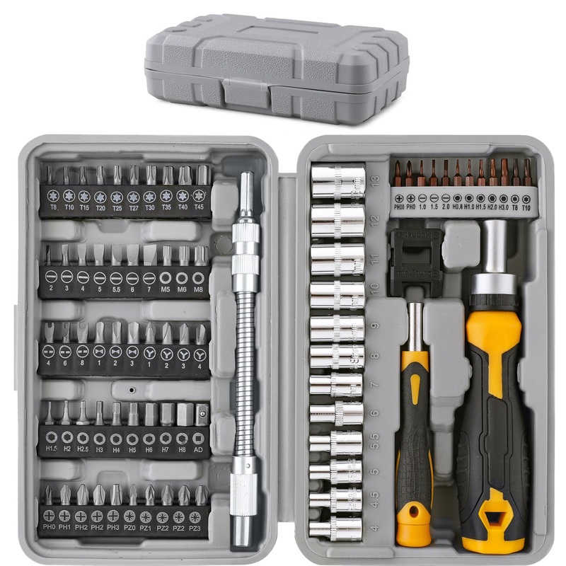 Compare hi-spec 79pc multi screwdriver bit set and 1/4 inch socket set with handles. flexible extension, precision, torx and tamperproof 1/4 inch hex screwdriving bit accessories in a case products from over 25,000 stores