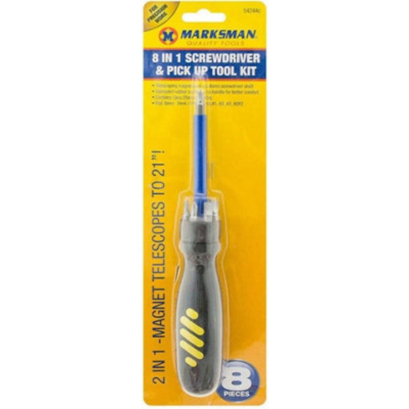 Compare marksman set of screwdriver 8 in 1 magnetic telescopic pick up tool multi head phillips torx size 2 products from over 25,000 stores