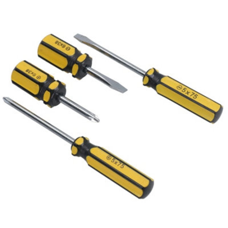 Compare ab tools 4pc screwdriver set slotted / flat / phillips with ergonomic handles sil92 size 4 products from over 25,000 stores