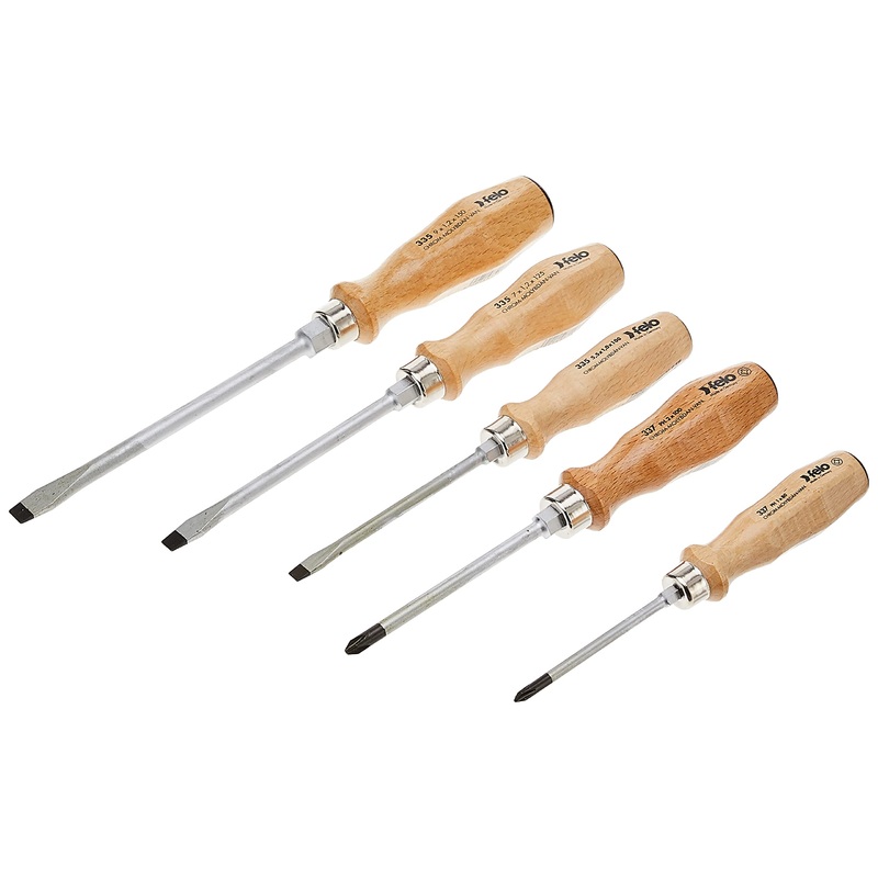 Compare felo – 33595198 07157 22155 slotted and phillips wood handle screwdrivers, set of 5 chrome finish blade w/beechwood grip products from over 25,000 stores