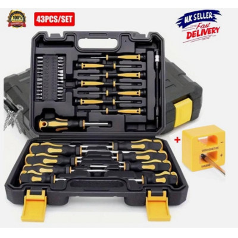 Compare b&q 43pcs premium magnetic screwdriver set cross-head flat heads precision uk products from over 25,000 stores