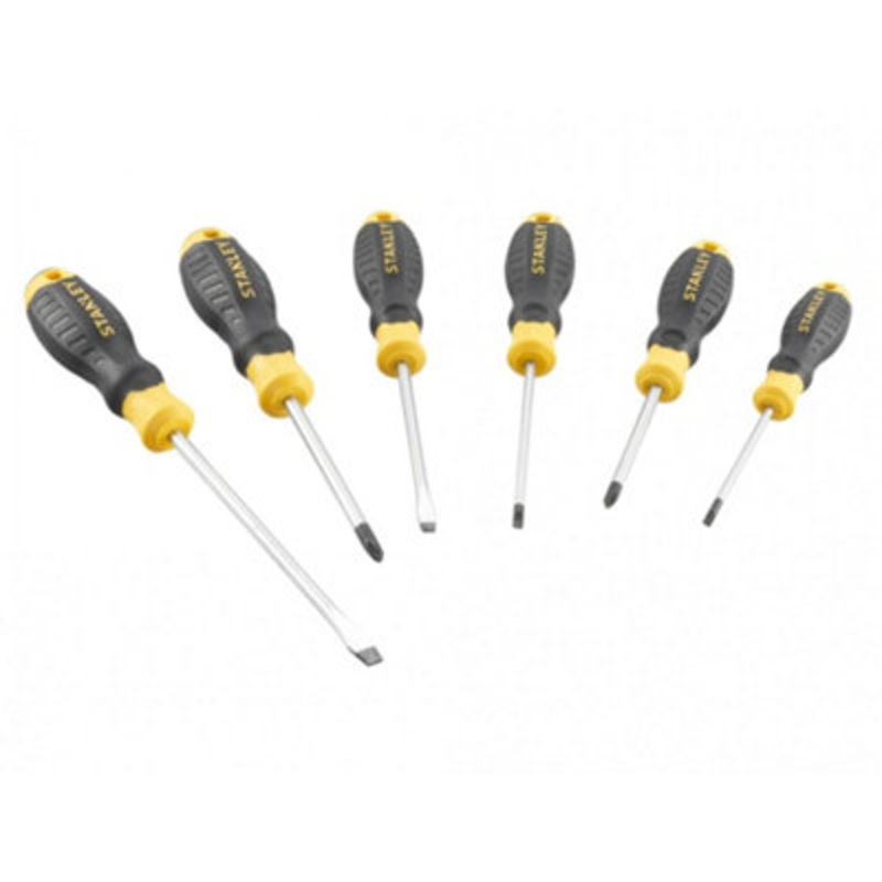 Compare b&q black stanley hand tools cushion grip screwdriver set, piece multi colour (one ) size 6 products from over 25,000 stores