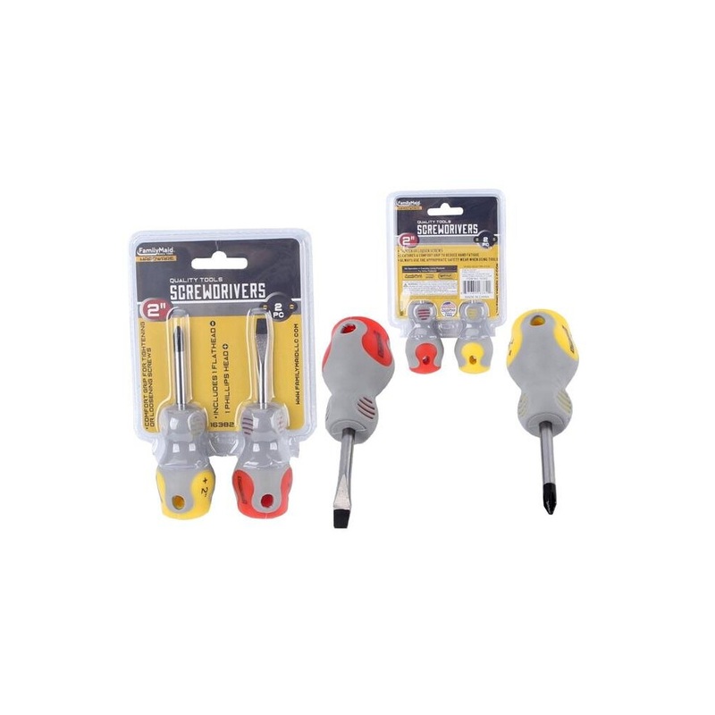 Compare family maid gray/yellow familymaid 16382 2 in. & screwdriver, 2 piece – pack of 48 2in products from over 25,000 stores