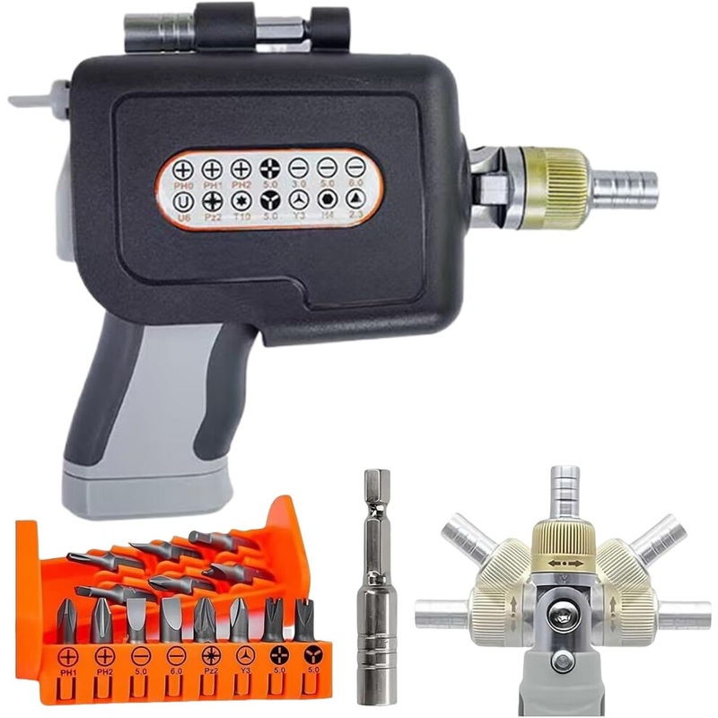 Compare new (gray) screwdriver ratchet set | 16 in 1 electric screwdriver – electronics kit with 14 various sizes bits, household tool for professionals gray 16in products from over 25,000 stores