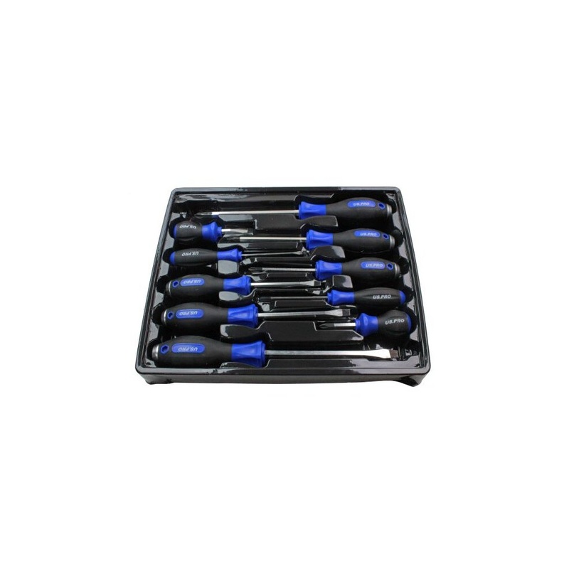 Compare us pro blue/black tools piece screwdriver set phillips & slotted with magnetic tip 1621 size 10 products from over 25,000 stores