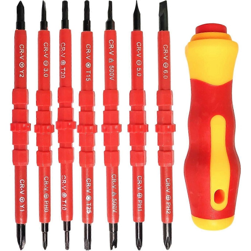 Compare new (as show, one ) multifunctional 7pcs insulated electric screwdriver set 14 in 1 interchangeable alloy electrician repair tool kit 14in products from over 25,000 stores