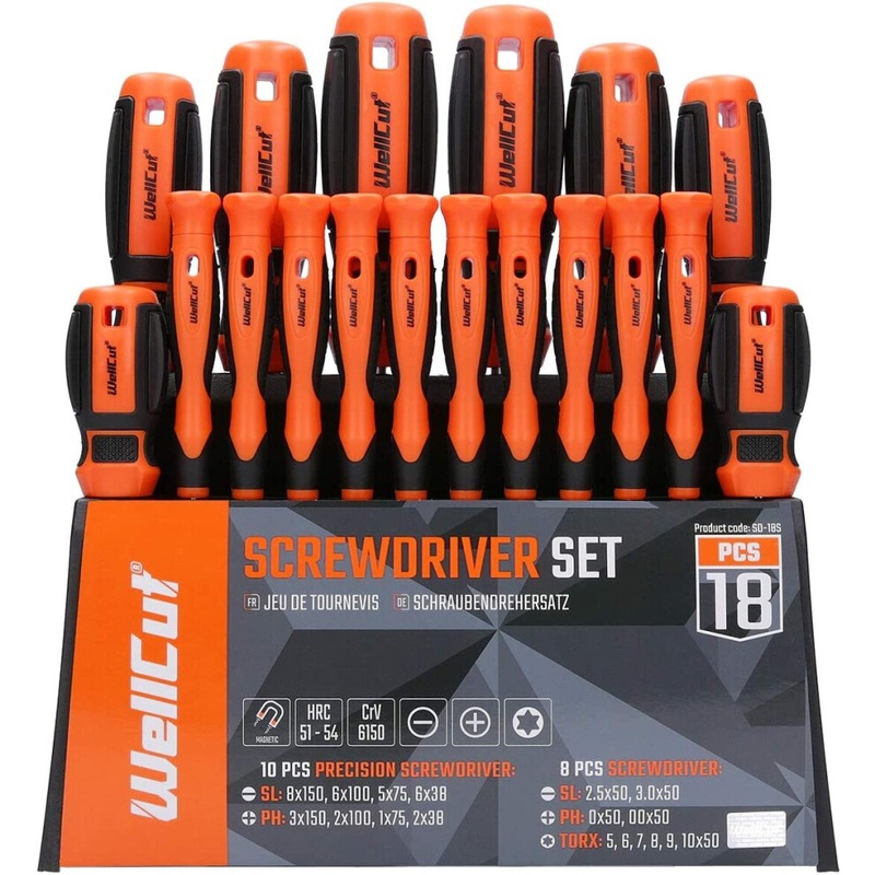 Compare wellcut 18 pieces magnetic screwdriver set with soft grip handle phillips slotted tool bit products from over 25,000 stores