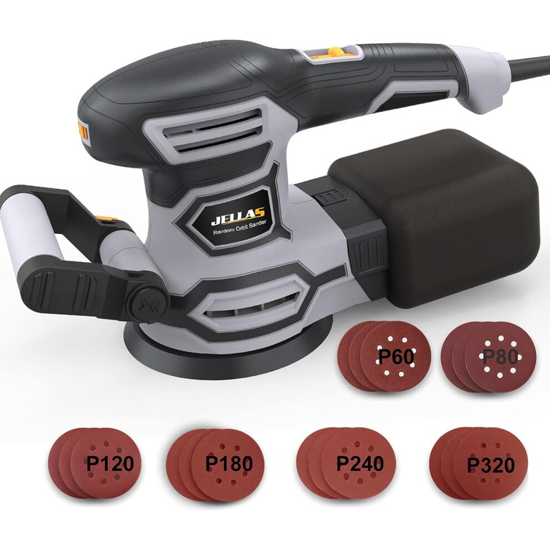 Compare orbital sander, 450w 125mm random orbital sander with sheets of sandpaper and auxiliary handle, electric sander with long cord ratchet paste size 18 products from over 25,000 stores