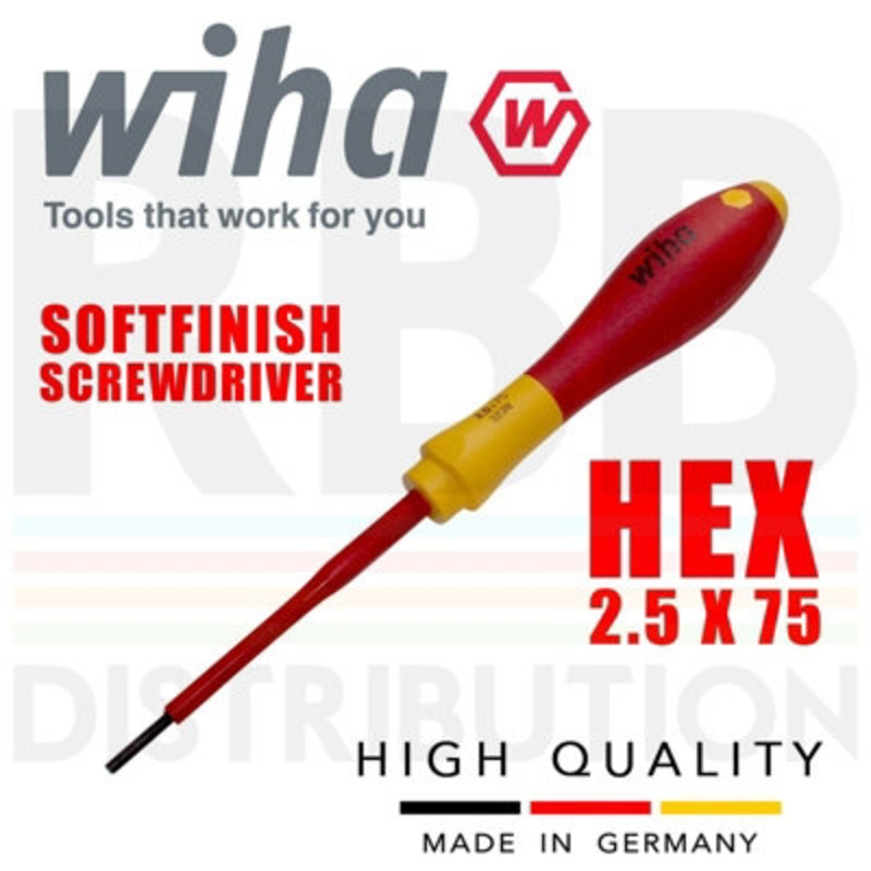 Compare wiha soft finish electric screwdriver hex 2.5mm 30361 vde 1000v free p&p products from over 25,000 stores