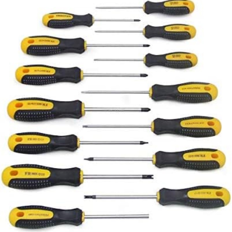 Compare yulin sun yellow 14pcs screwdriver set, heavy duty magnetic screwdriver with triangle, 4 u fork, 4 y form & 1 internal cross head durable hand tools for home, office, farm size 14 products from over 25,000 stores