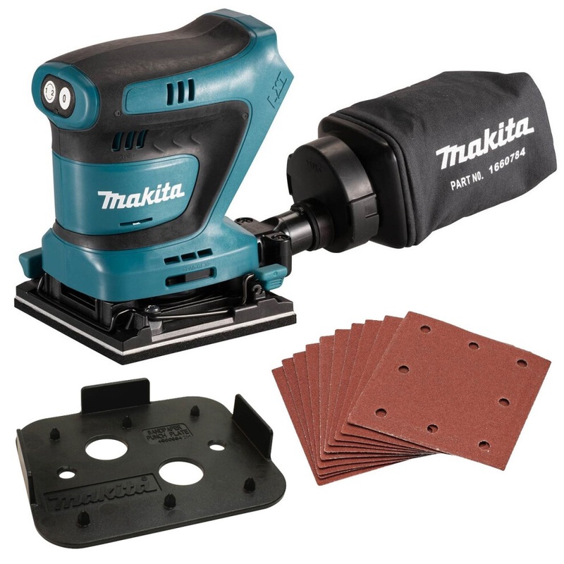 Compare makita dbo480z 18v lxt 114mm 1/4 sheet finishing cordless palm sander +10 sheets size 1 products from over 25,000 stores