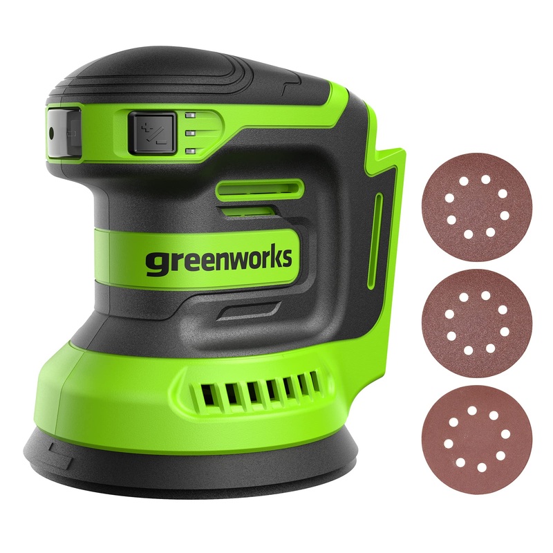 Compare greenworks green works gwg24orbsnd 24v cordless orbital sander bare unit size 11 products from over 25,000 stores