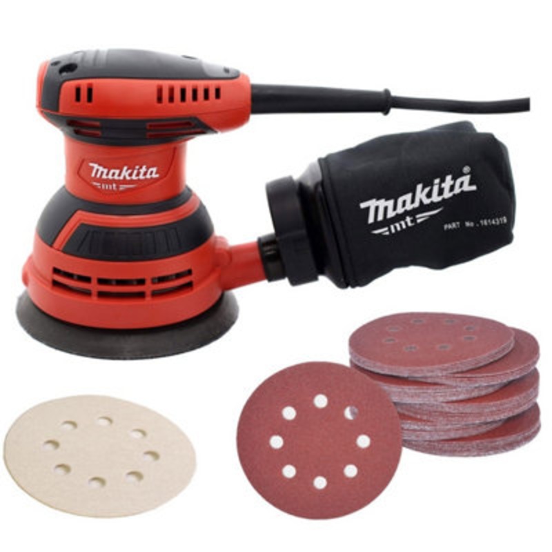 Compare makita m9204 125mm 5 240v electric random orbital sander dust bag + 51 sheets products from over 25,000 stores