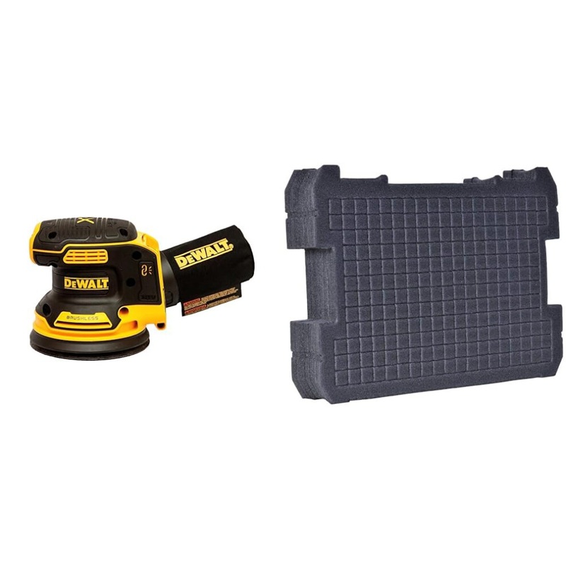 Compare new dewalt dcw210n-xj cordless sander 18v xr brushless 125mm bare unit & dwst1-72364 t-stak foam inlay, dark/grey size 18 products from over 25,000 stores