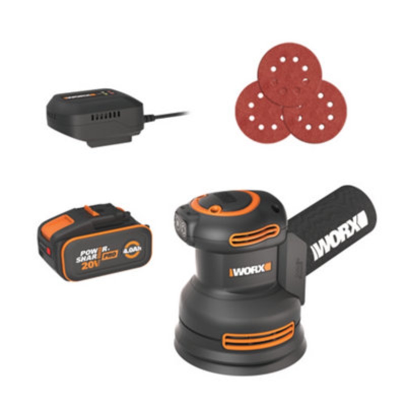 Compare worx 20v cordless brushless 125mm rotary sander wx823 small products from over 25,000 stores