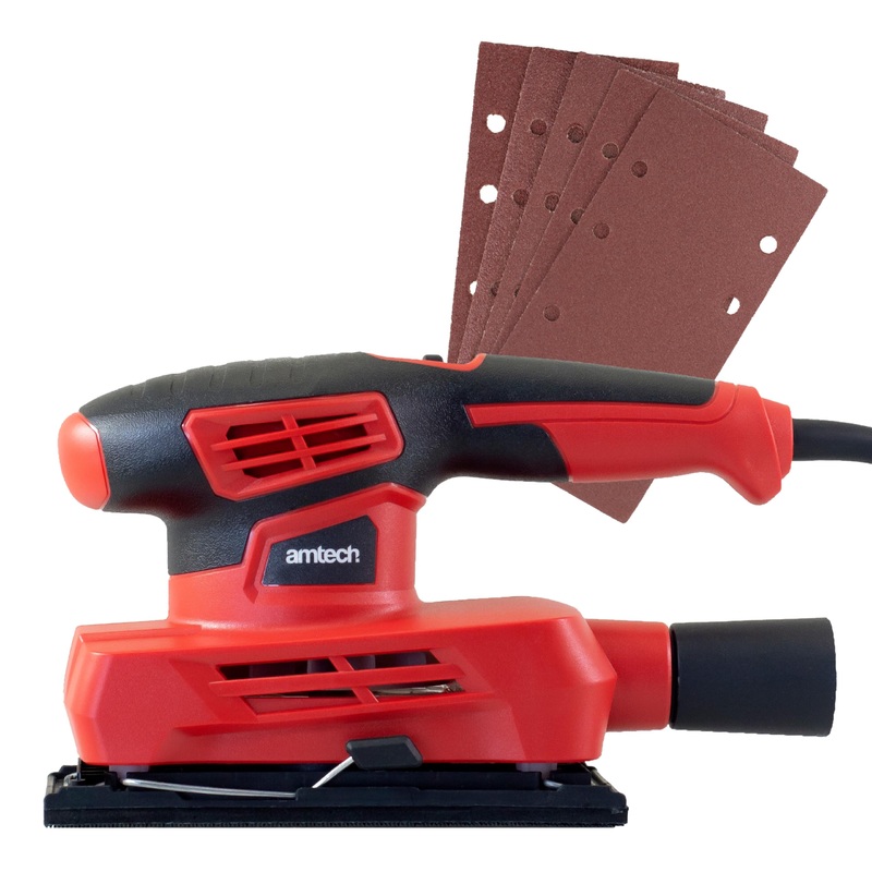 Compare amtech black, red – electric sander for wood with dust collector for walls, floors, and more, home diy, versatile, easy to use, long reach for smooth finish, sanding machine for larger flat surfaces (230v, 160w) large products from over 25,000 sto