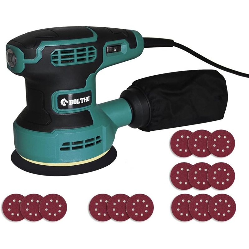 Compare boltho store orbital sander, boltho 125mm 13000rpm variable speed random orbital sander, 15pcs sandpapers size 6 products from over 25,000 stores
