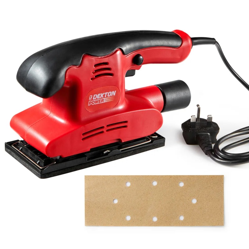Compare dekton full size sander – high performance electric sander| 150w motor| adjustable speed setting| ergonomic grip| dust collection system| ideal for wood, metal|includes sandpaper| smooth finishes products from over 25,000 stores