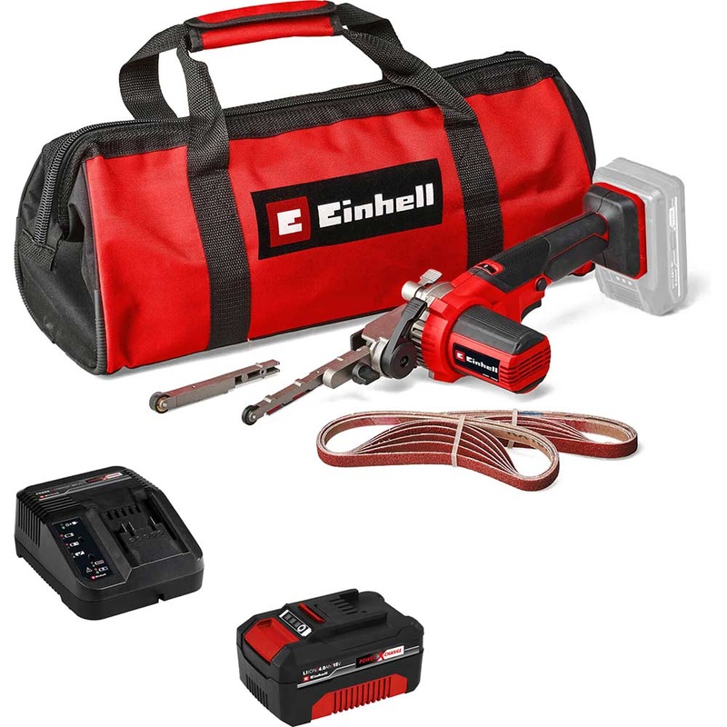 Compare einhell te-bf li 18v cordless belt file sander 9mm / 13mm 1 x 4ah li-ion battery charger bag size 18 products from over 25,000 stores