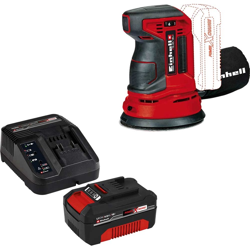 Compare einhell te-rs li 18v cordless rotating disc sander 125mm 1 x 4ah li-ion battery charger no case size 18 products from over 25,000 stores