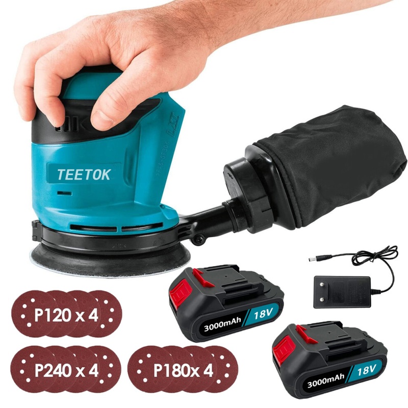 Compare new teetok 5 cordless orbital sander 12discs+3.0a 2battery+charger-makita compatible size 6 products from over 25,000 stores