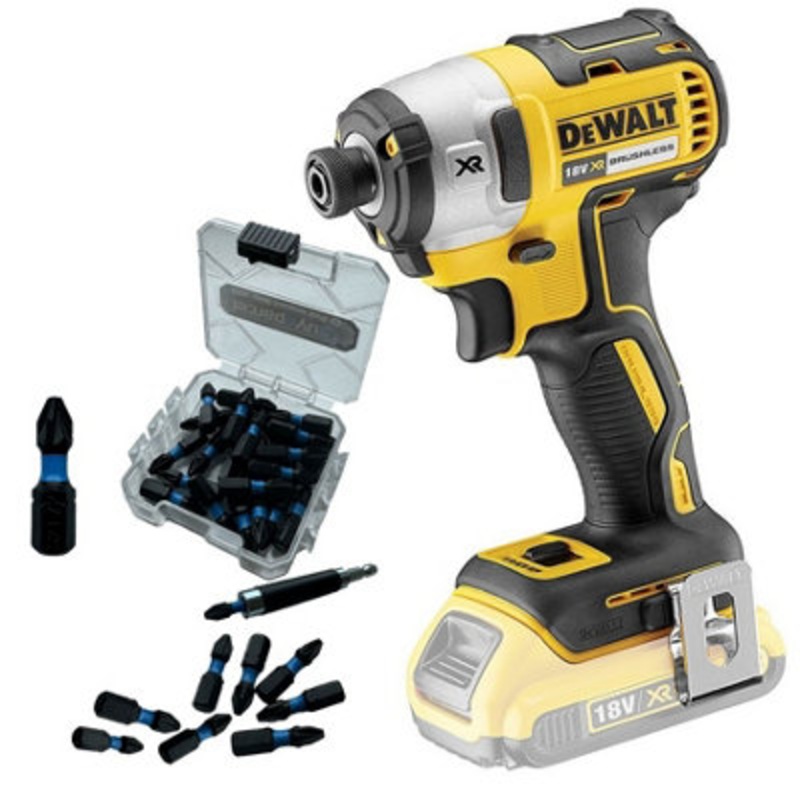 Compare dewalt light/black dcf887n 18v xr g2 brushless 3 speed impact driver bare + 25pc torsion set size 18 products from over 25,000 stores