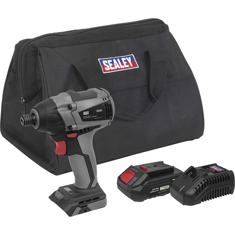 Compare sealey cp20vidxkit1 brushless impact driver kit 1/4in hex 20v 2ah products from over 25,000 stores