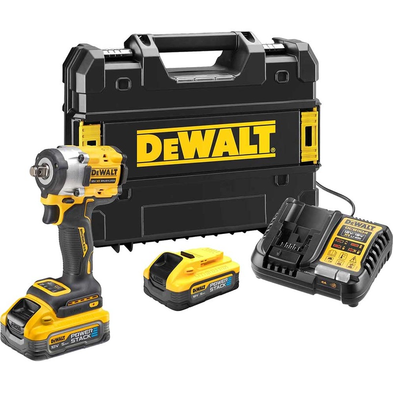 Compare dewalt dcf921 18v xr cordless brushless 1/2 compact impact wrench 2 x 5ah li-ion powerstack battery charger case products from over 25,000 stores